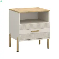  Éjjeliszekrény, kasmír/kő tölgy, RUNOL 1S bútor