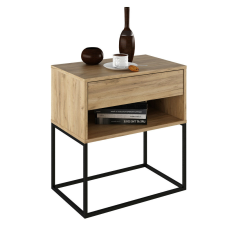  Éjjeliszekrény/kisasztal, artisan tölgy/fekete, ARTI TYP 2 bútor