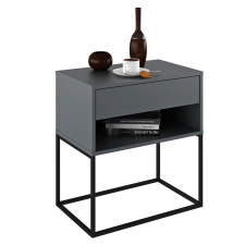  Éjjeliszekrény/kisasztal, grafit/fekete, ARTI TYP 2 bútor