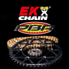 EK CHAIN EK/PBR Lánckészlet 520M3 13/52 - Ultra-könnyű hátsó lánckerék EK CHAIN  Erőátviteli alkatrészek Láncok, lánckerekek, láncszettek Láncszettek