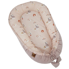 EKO Hniezdo pre bábätko VELVET My farm Powder pink 90x60 cm babafészek