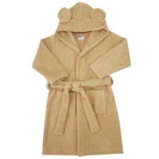  EKO Köntös pamutból kapucnival és fülekkel Beige méret S 104-110 gyerek köntös