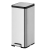 Eko pedálos szemetes, EcoMaid, űrtartalom 30 liter, 1 kivehető rekesz, hangtalan fedél nyitás/zárás, zacskórögzítő tartó, rozsdamentes acél test, ujjlenyomat-álló, rozsdamentes acél