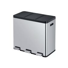 Eko Pedálos szemetes, EKO, Essential, 20+20+20 literes, 3 rekeszes, rozsdamentes acél szemetes