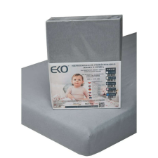 Eko Vízálló gumis lepedő Jersey szürke 120x60 cm babaágynemű, babapléd