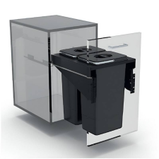  EKOTECH - Beépíthető hulladékgyűjtő FRONT 45 - 2x26 liter szemetes