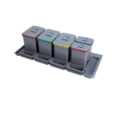 Ekotech - Beépíthető hulladékgyűjtő PRACTIKO 1200 - 3x15 liter 2x7 liter + 4 tartó szemetes