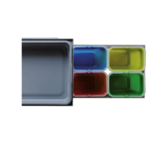 Ekotech TANKFRONT40szekrénybe szerelhető  szemetes 428 mmmagas 4 vödrös kivitel szemetes