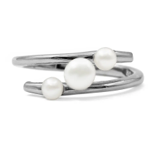 Ékszer ABC Ezüst gyöngy fülbevaló "3" fülbevaló