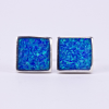 Ékszer ABC Ezüst kék opál fülbevaló "9,5x9,5"