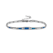 Ékszer ABC Ezüst kék opál köves karlánc karkötő