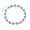 Ékszer ABC Ezüst kék opál köves karlánc "4"