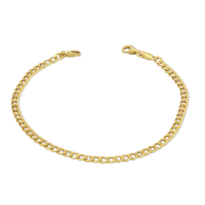 Ékszerkirály 14k arany karkötő klasszikus mintázattal, lapított pancer, 19,5 cm karkötő