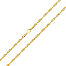 Ékszerkirály 14k arany nyaklánc, Szingapúri 50 cm nyaklánc