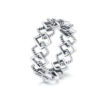 Ékszerkirály Ezüst gyűrű, geometrikus, 7-es méret gyűrű