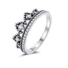 Ékszerkirály Ezüst gyűrű, korona, 6-os méret gyűrű