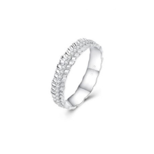 Ékszerkirály Ezüst női gyűrű fehér kristállyal, 8-as méret gyűrű