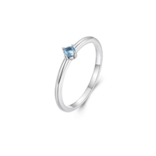 Ékszerkirály Ezüst női gyűrű kék cirkóniumkristállyal, 6-os méret gyűrű