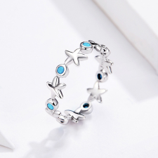 Ékszerkirály Ezüstgyűrű, tengeri csillag, 7-es méret gyűrű