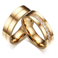 Ékszerkirály Férfi karikagyűrű, nemesacél, rosegold, 12-es méret gyűrű