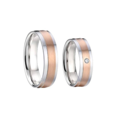 Ékszerkirály Férfi karikagyűrű, nemesacél, rosegold, 13-as méret gyűrű