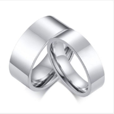 Ékszerkirály Férfi karikagyűrű rozsdamentes acélból, ezüst, 10-es méret gyűrű