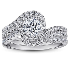 Ékszerkirály Női eljegyzési gyűrű, dupla, ezüst, 8-as méret gyűrű