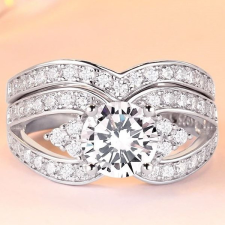 Ékszerkirály Női eljegyzési gyűrű, ezüst, 10-es méret gyűrű