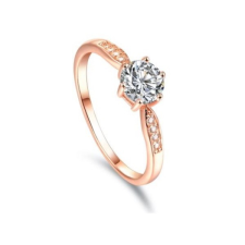 Ékszerkirály Női eljegyzési gyűrű, ezüst, rosegold, 10-es méret gyűrű
