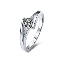 Ékszerkirály Női eljegyzési gyűrű, klasszikus, ezüst, 6-os méret gyűrű