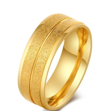 Ékszerkirály Női eljegyzési gyűrű nemesacélból, arany, 10-es méret gyűrű