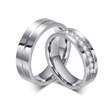 Ékszerkirály Női karikagyűrű, nemesacél, ezüstszínű, 5-ös méret gyűrű
