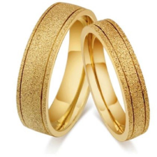 Ékszerkirály Női karikagyűrű, rozsdamentes acél, aranyszínű, 5-ös méret gyűrű