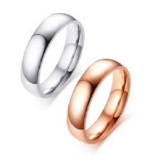Ékszerkirály Női karikagyűrű, rozsdamentes acél, rosegold színű, 10-es méret gyűrű