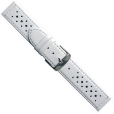 Ékszerkirály Óraszíj bőrből, Fehér, 22 mm óraszíj