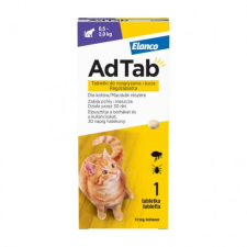 Elanco 4db-tól : AdTab rágótabletta macskáknak 1db , ( 0,5-2kg. cicáknak ) élősködő elleni készítmény macskáknak