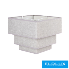 ELDLUX Függeszték 3 rétegű szögletes v-szürke len ernyővel világítás