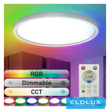 ELDLUX OSRAM chip Mennyezeti lámpa 18W RGB+CCT távirányítóval fehér világítás