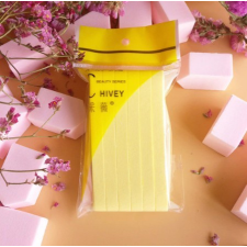  Eldobható kozmetikai szivacs, tömörített arclemosó szivacs (12 db) - Sárga smink kiegészítő