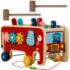 Elefánt alakú fából készült oktatójáték 2 játék kalapáccsal és labirintussal készségfejlesztő