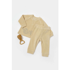  Elefántblúz és nadrág szett, 80% organikus pamut és 20% poliészter - Stone, BabyCosy (Méret: 18-24 hónap)