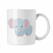  Elefántos - Fehér Bögre Gyerekeknek (2 féle) bögrék, csészék