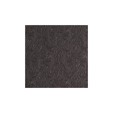  Elegance Dark Grey dombornyomott papírszalvéta 40x40cm, 15db-os asztalterítő és szalvéta