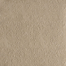  Elegance taupe dombornyomott papírszalvéta 33x33cm,15db-os asztalterítő és szalvéta