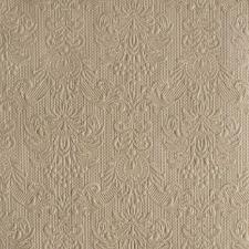 Elegance taupe dombornyomott papírszalvéta 40x40cm,15db-os asztalterítő és szalvéta