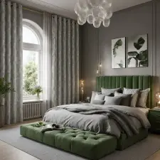  Elegáns levélmintás sötétítő függöny finom arany mintázattal és modern ringlis kialakítással 140X250cm lakástextília