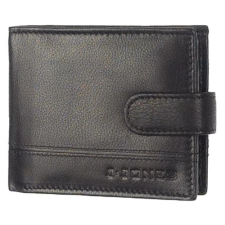  Elegáns, puha bőr fekete kívül kapcsos férfi pénztárca Jennifer Jones pénztárca