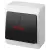ELEKTRO-PLAST 0342-01 "Hermes" csillárkapcsoló, élvilágítós, falon kívüli, sötét nyomó, IP44, 250V, 10A