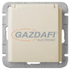 ELEKTRO-PLAST 1436-11 "Sentia" csatlakozó aljzat csapfedéllel, 2P+F, IP44, krém
