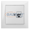 ELEKTRO-PLAST 1448-00 "Sentia" süllyesztett CAT5e/RJ45 Informatikai csatlakozó aljzat, fehér, kerettel